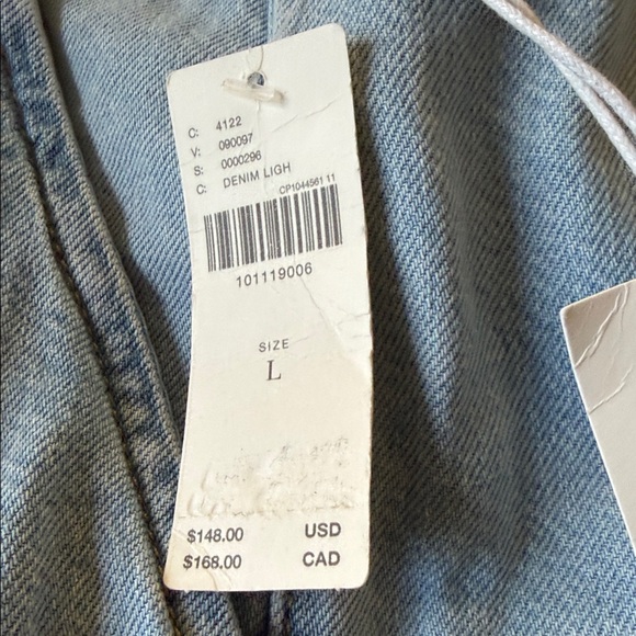 Anthropologie Pilcro High-Rise Crop Wide-Leg Jeans Light Blue SIZE LARGE NEW - Picture 3 of 7